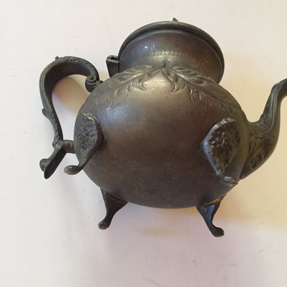 Vintage Antique Collectible Metal tea Pot Middle East HandMade Engraved - Picture 11 of 16